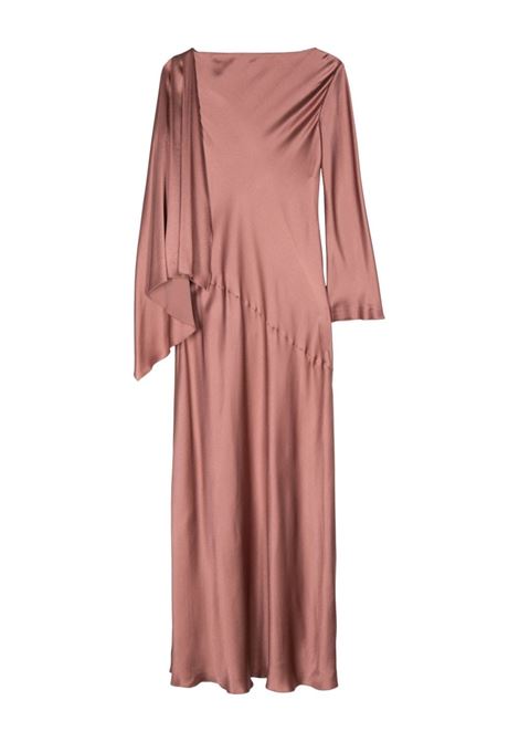 Abito lungo drappeggiato in rosa Alberta Ferretti - donna ALBERTA FERRETTI | 041366190176